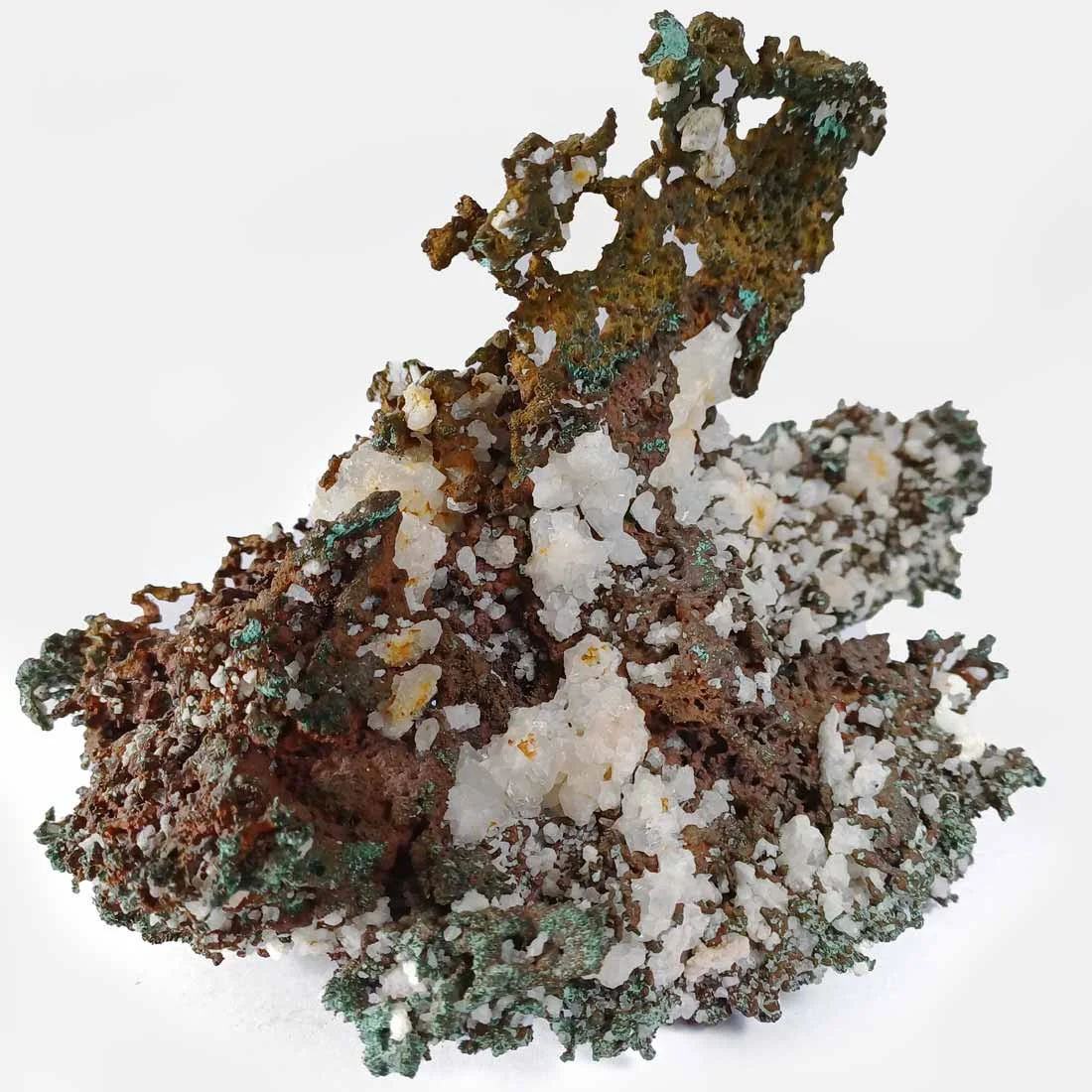 Collector Copper with Quartz from Morocco featuring natural native copper formation and quartz crystals.