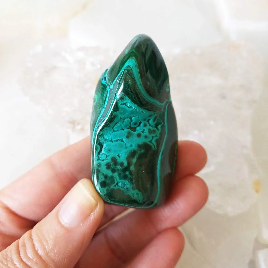 Chrysocolla tumbled stone with natural blue-green and turquoise colours